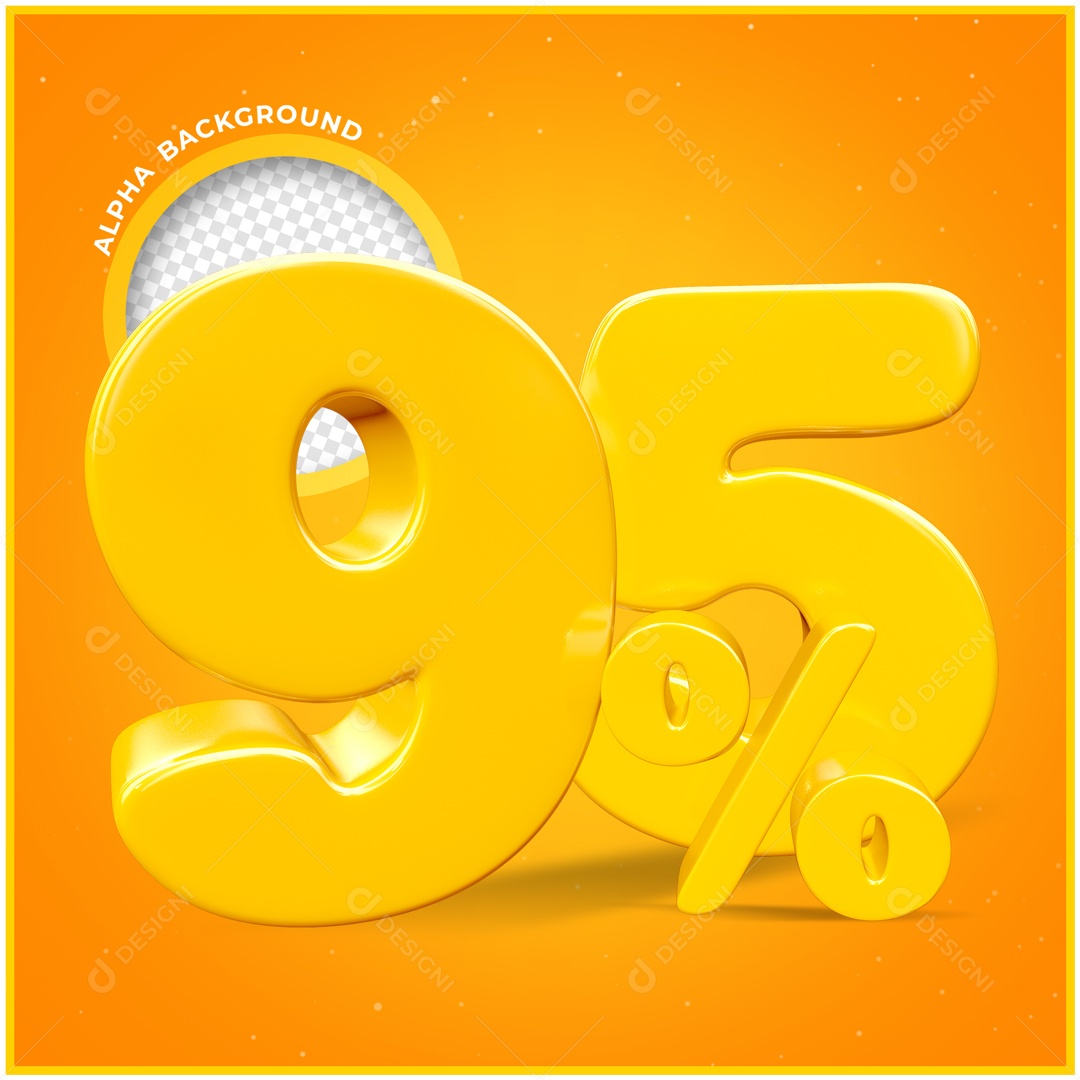 Numero Amarelo 95% De Desconto Elemento 3D PSD