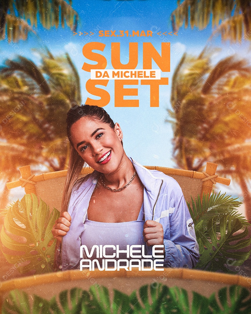 Sun Da Michele Set Flyer Michele Andrade Social Media PSD Editável