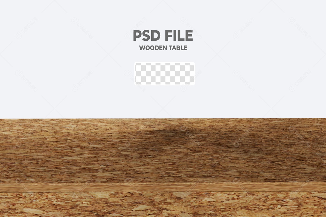 Mesa De Madeira Marrom Elemento 3D PSD