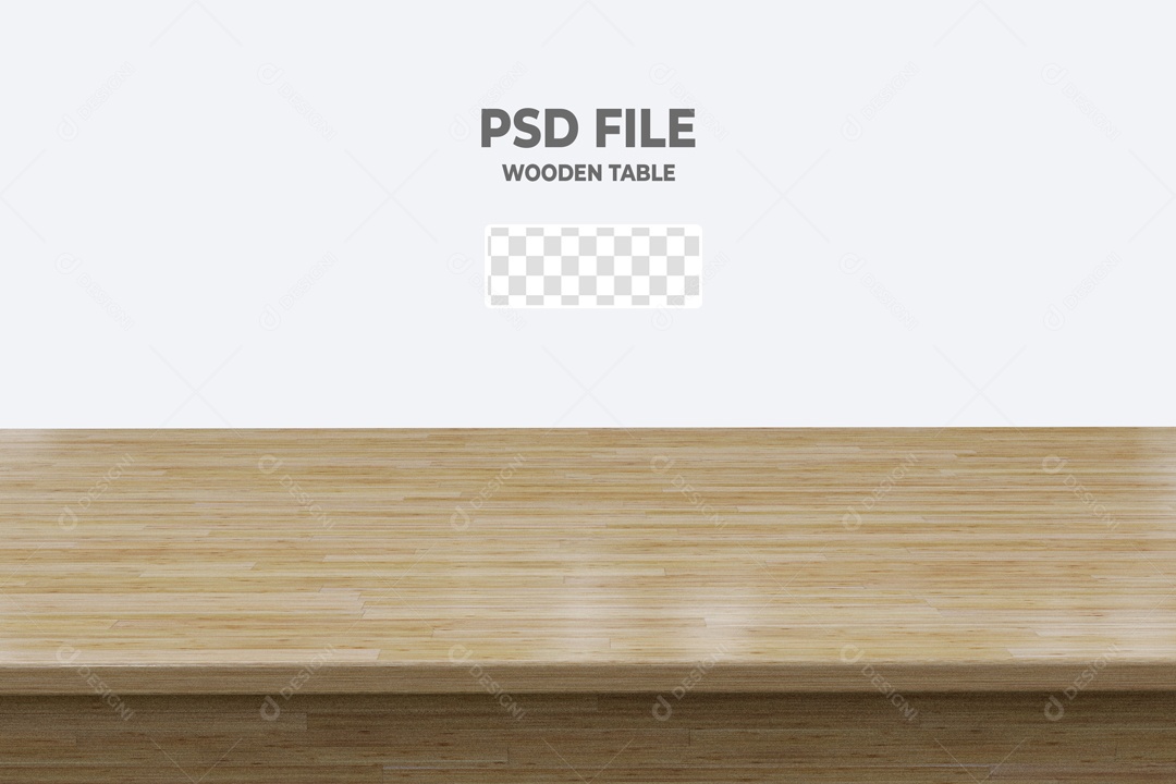 Mesa De Madeira Marrom Claro Elemento 3D PSD