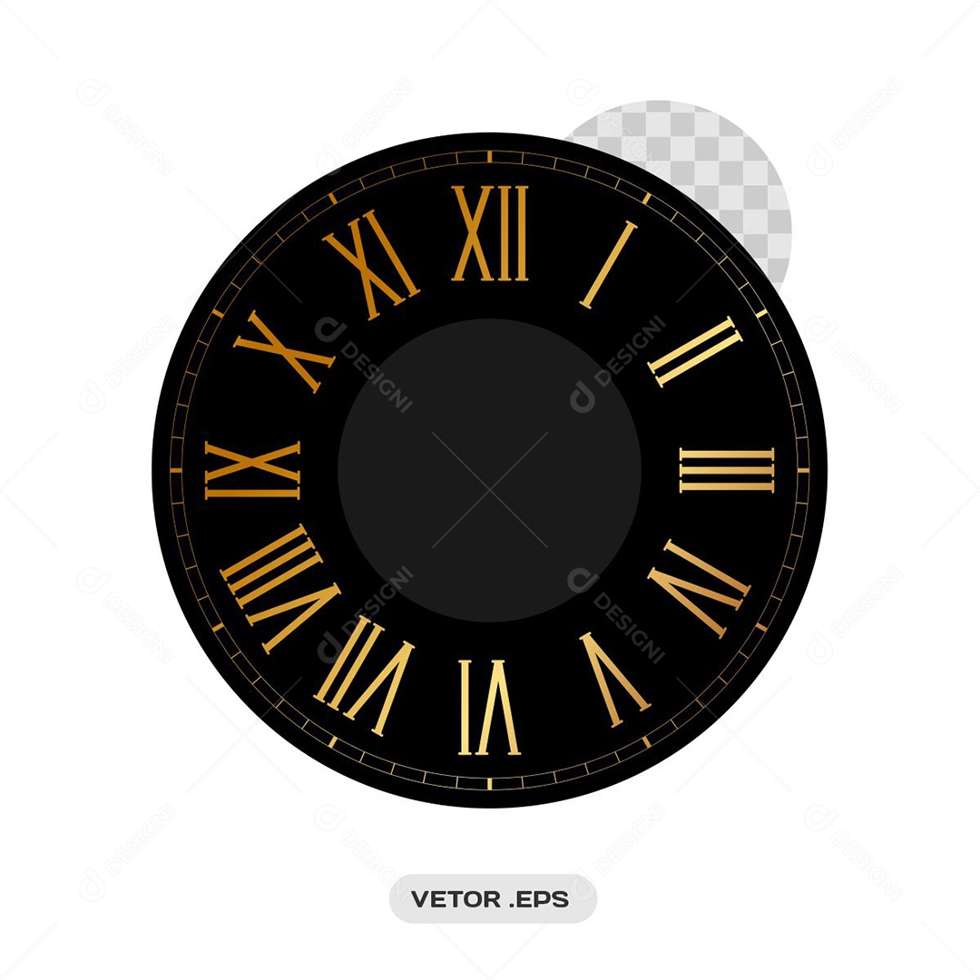 Ilustração Relógio Antigo Vetor EPS Editável