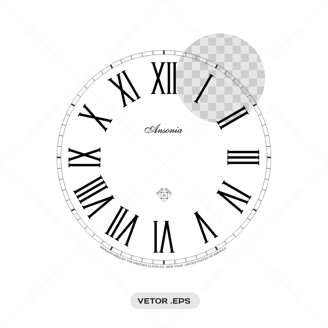 Ilustração Relógio Antigo Vetor EPS Editável