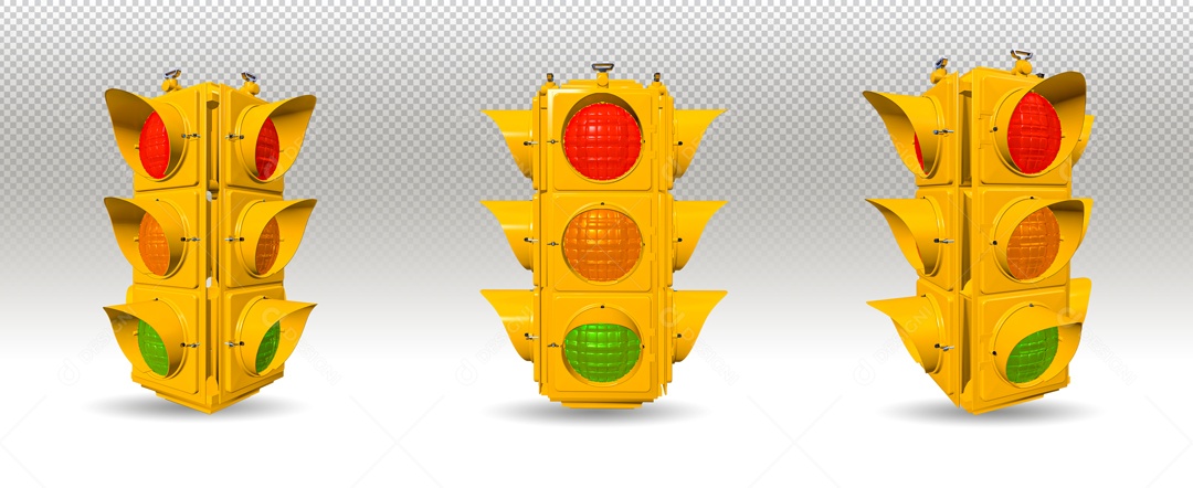 Elemento De 3 Semáforo Para Composição PSD