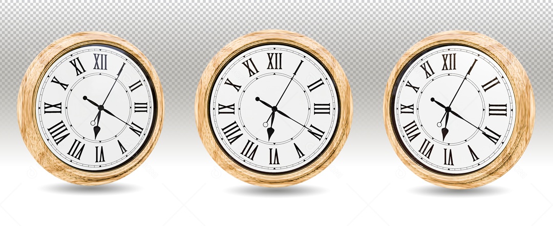 Elemento De 3 Relógio De Parede Para Composição PSD