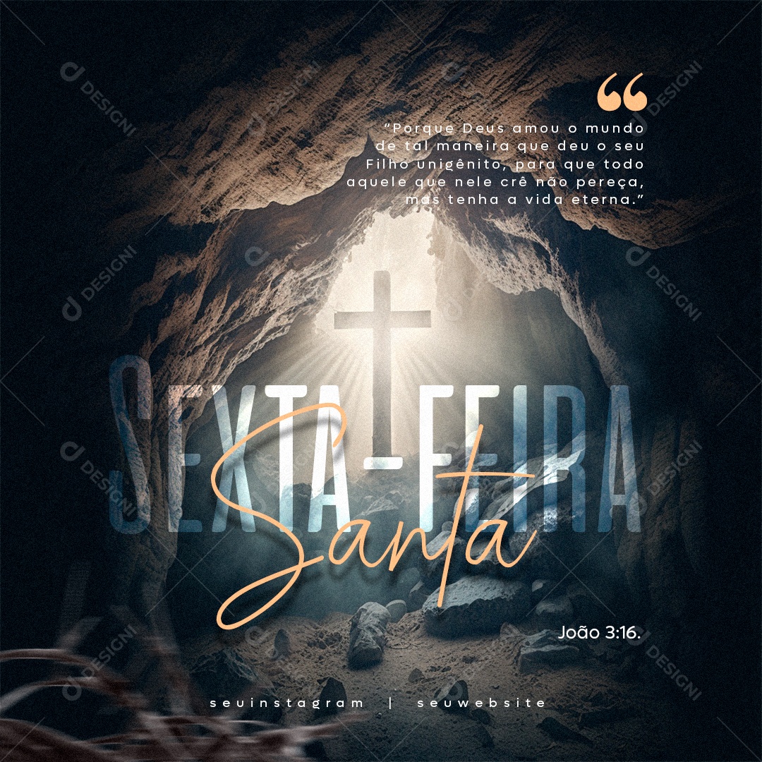 Sexta-feira Santa Social Media PSD Editável