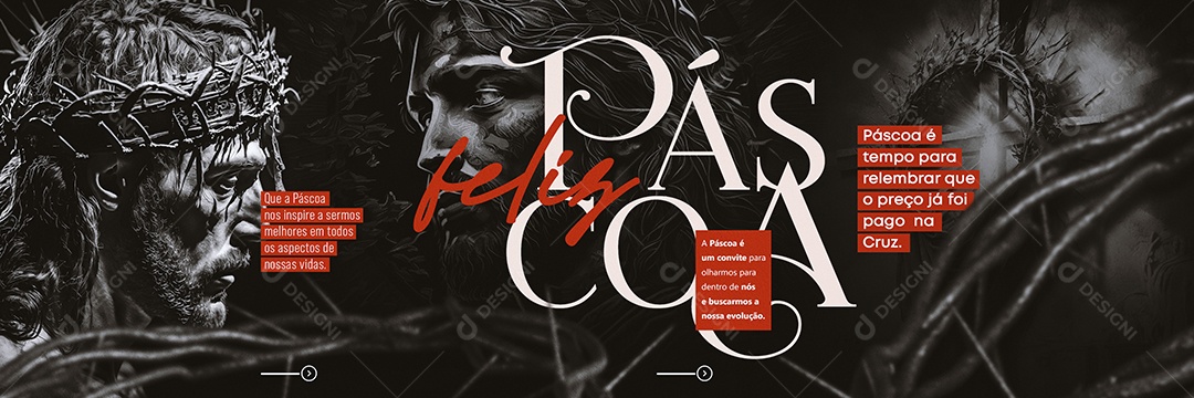 Páscoa é Tempo Para Relembrar Que O Preço Já Foi Pago Na Cruz Feliz Páscoa Carrossel Social Media PSD Editável