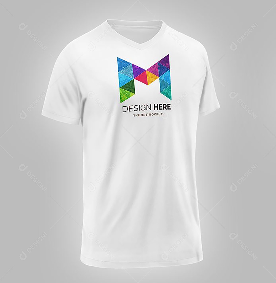 Mockup Camisa Camiseta Gola V PSD