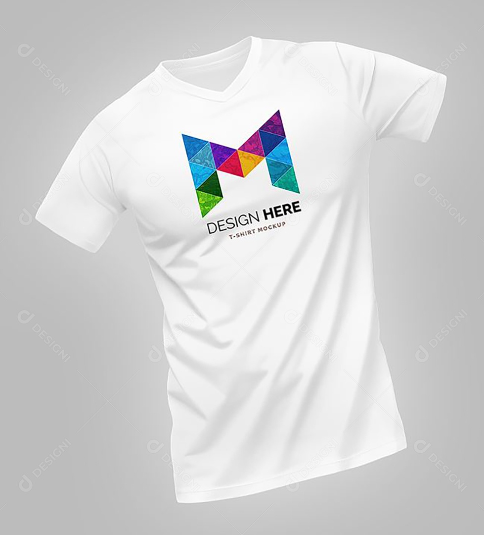 Mockup Camisa Camiseta Gola V PSD