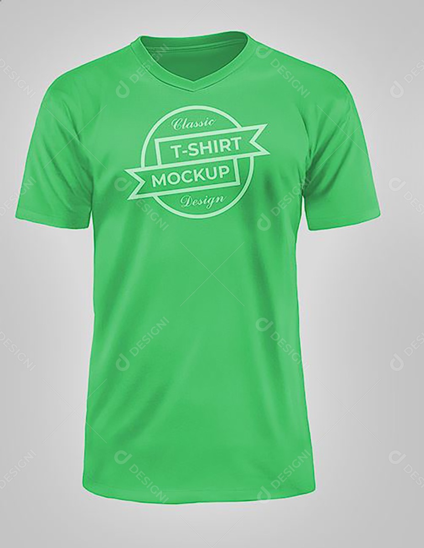 Mockup Camisa Camiseta Gola V PSD