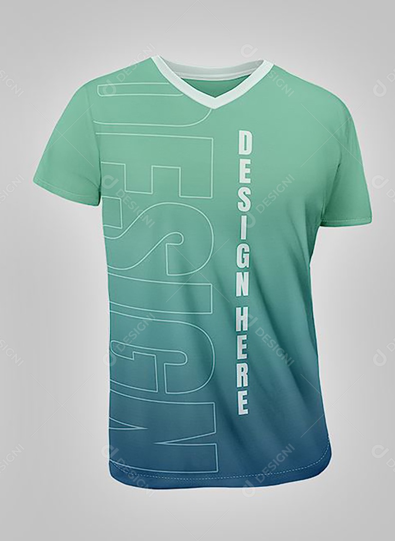 Mockup Camisa Camiseta Gola V PSD