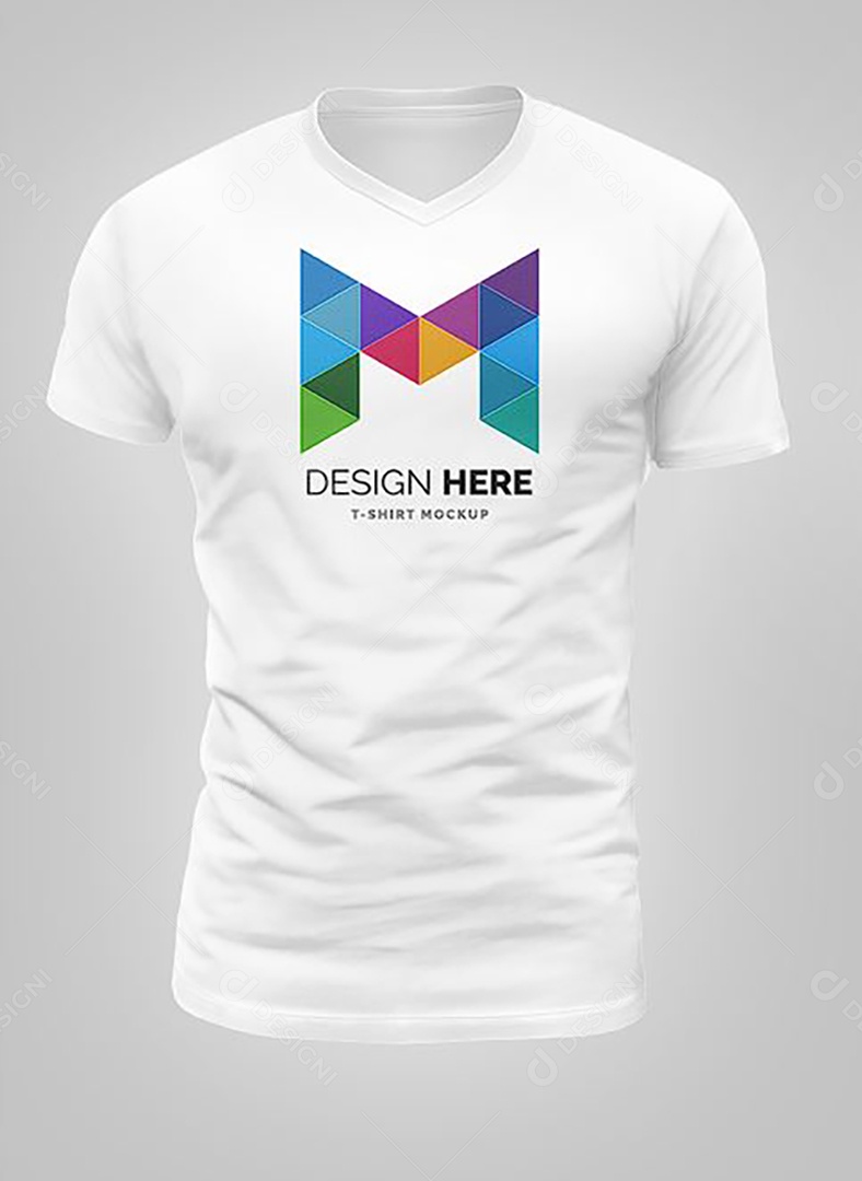 Mockup Camisa Camiseta Gola V PSD