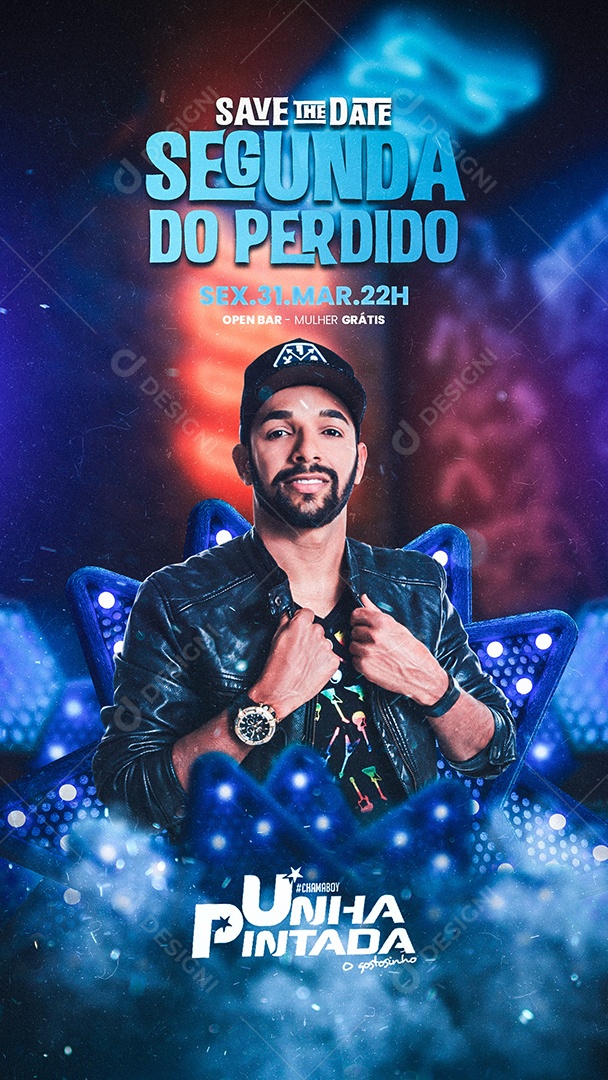 Story Segunda Do Perdido Unha Pintada Flyer Social Media PSD Editável