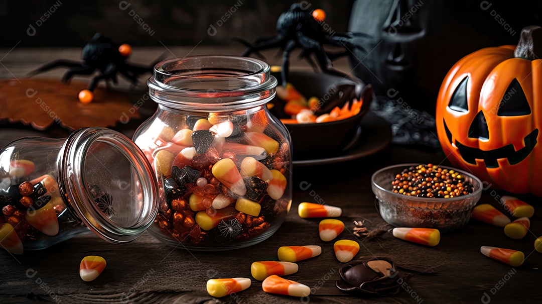 Abóbora sinistras sobre fundo isolado.