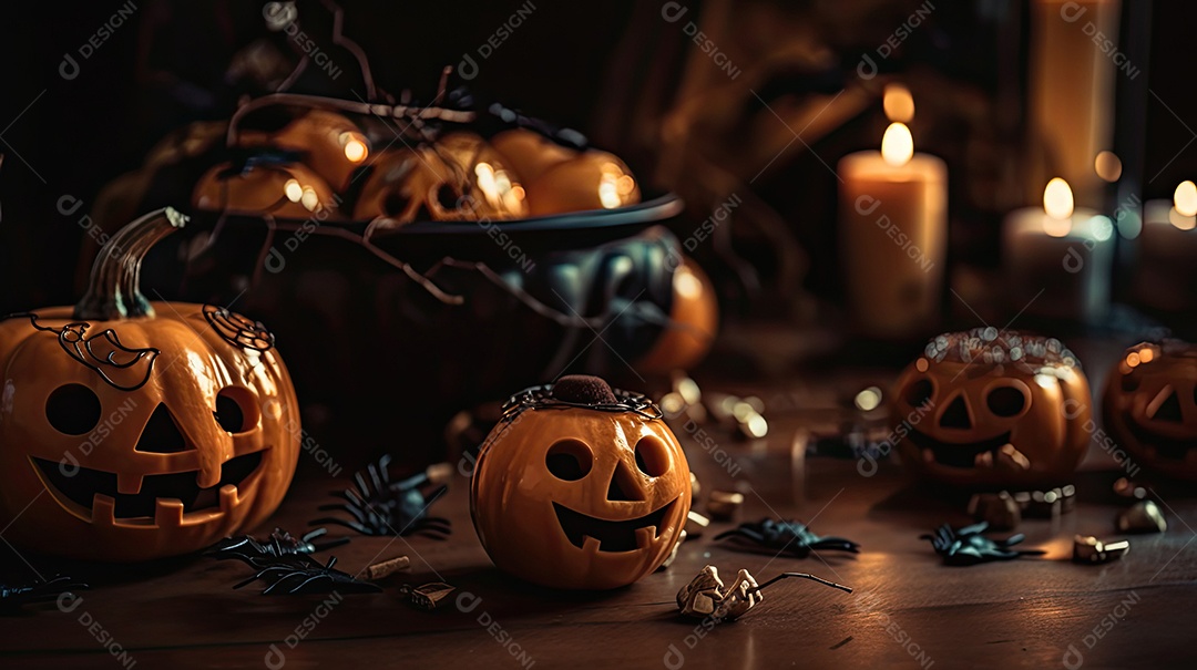 Abóbora sinistras sobre fundo isolado.