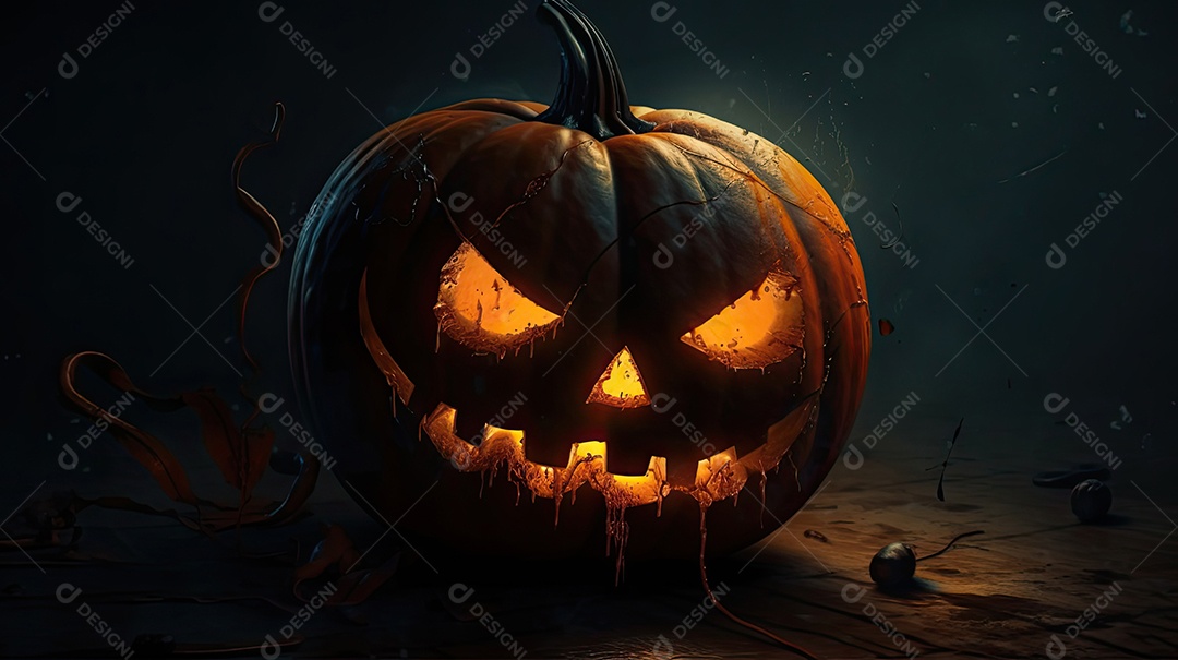 Abóbora sinistras sobre fundo isolado.