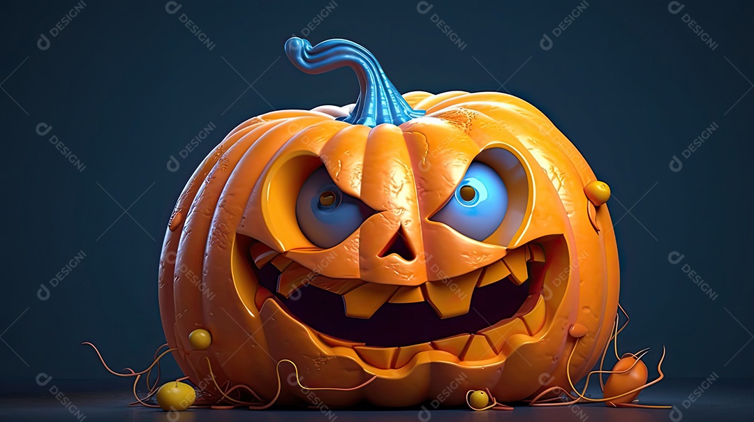 Abóbora sinistras sobre fundo isolado.