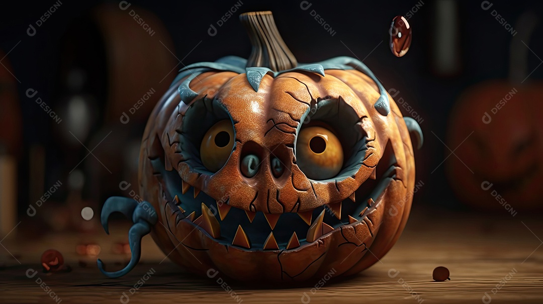 Abóbora sinistras sobre fundo isolado.