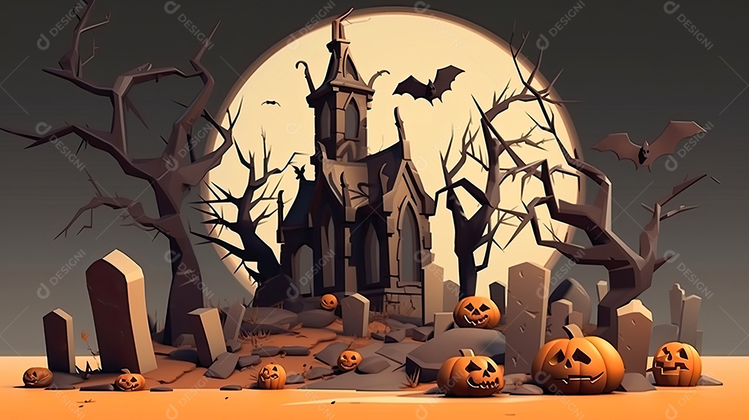 Cenário de Halloween.