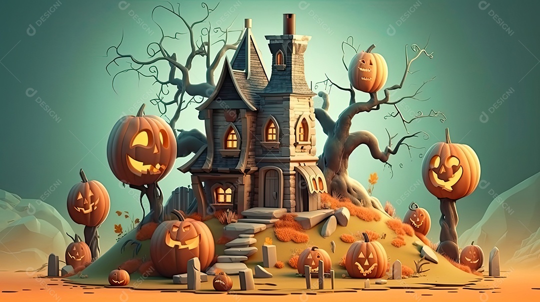 Cenário de Halloween.