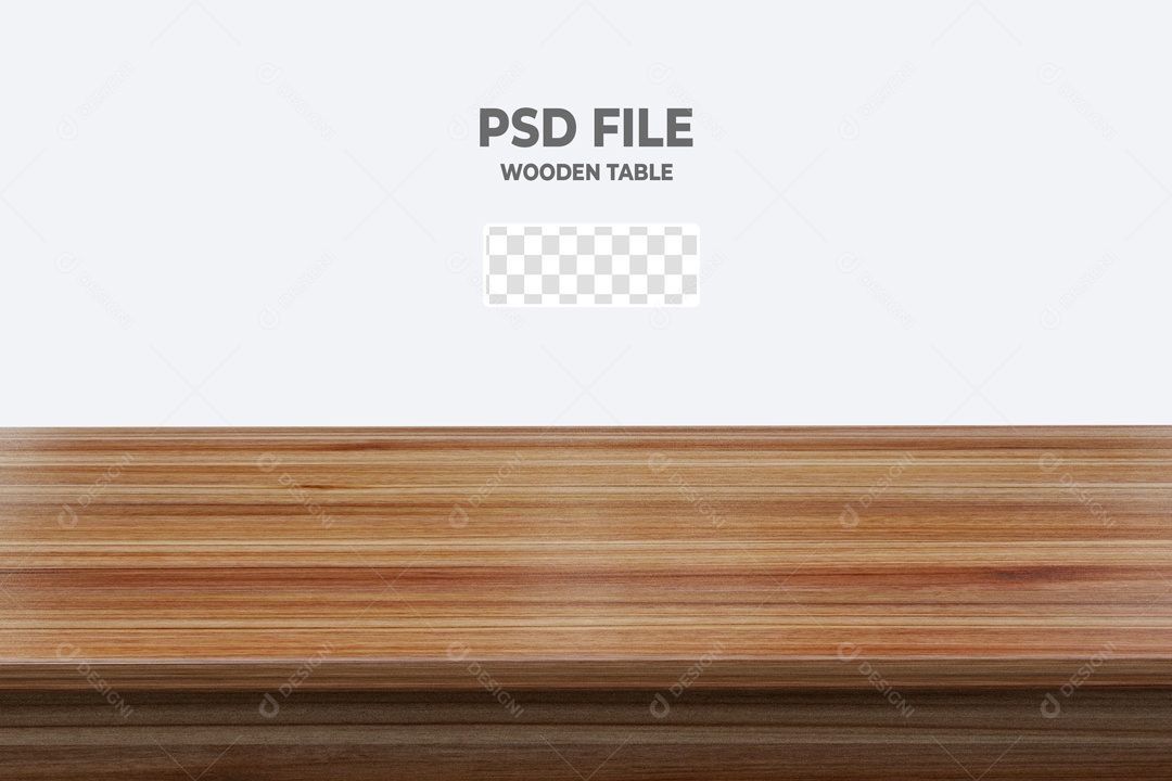 Mesa De Madeira Marrom Elemento 3D PSD