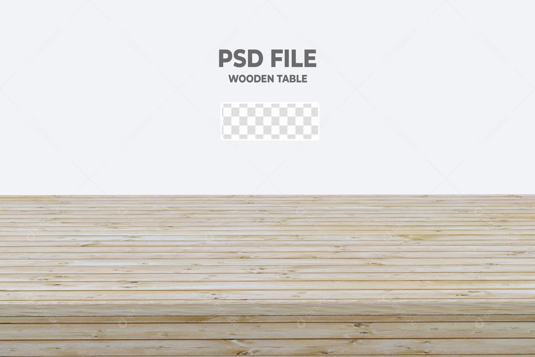 Mesa De Madeira Branco Elemento 3D PSD