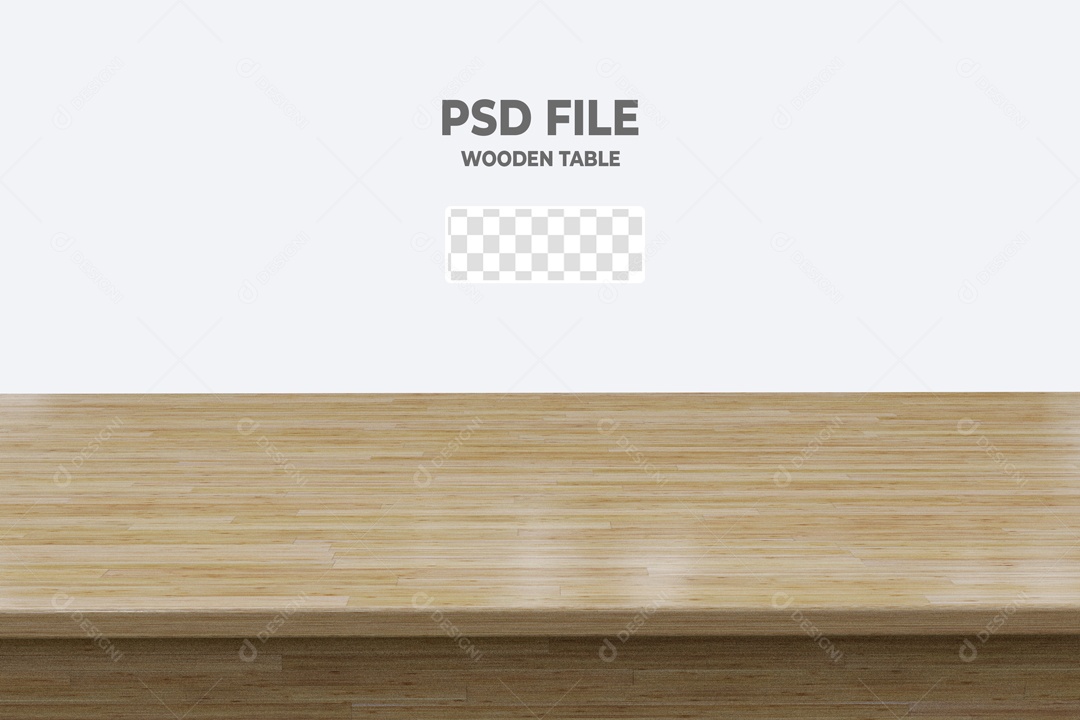 Mesa De Madeira Marrom Elemento 3D PSD