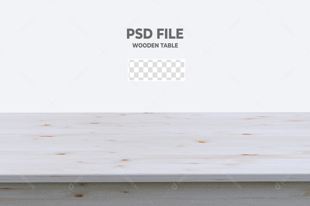 Mesa De Madeira Branca Elemento 3D PSD