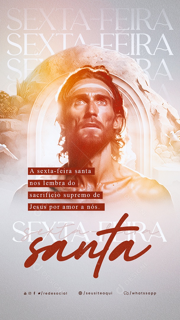 Story A Sexta-Feira Santa Nos Lembra Do Sacrifício Social Media PSD Editável