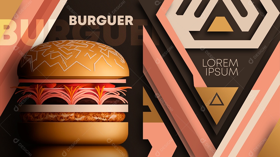 Layout Burger AI + EPS Editável