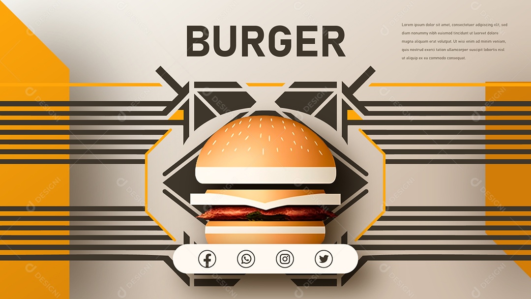 Layout Burger AI + EPS Editável