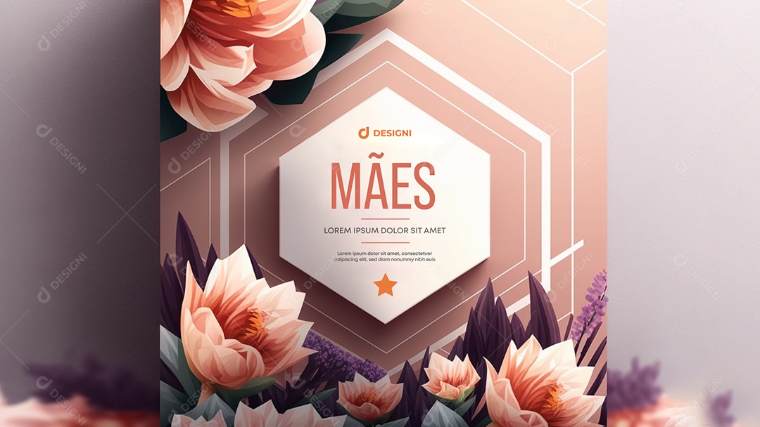 Layout Das Mães AI + EPS Editável