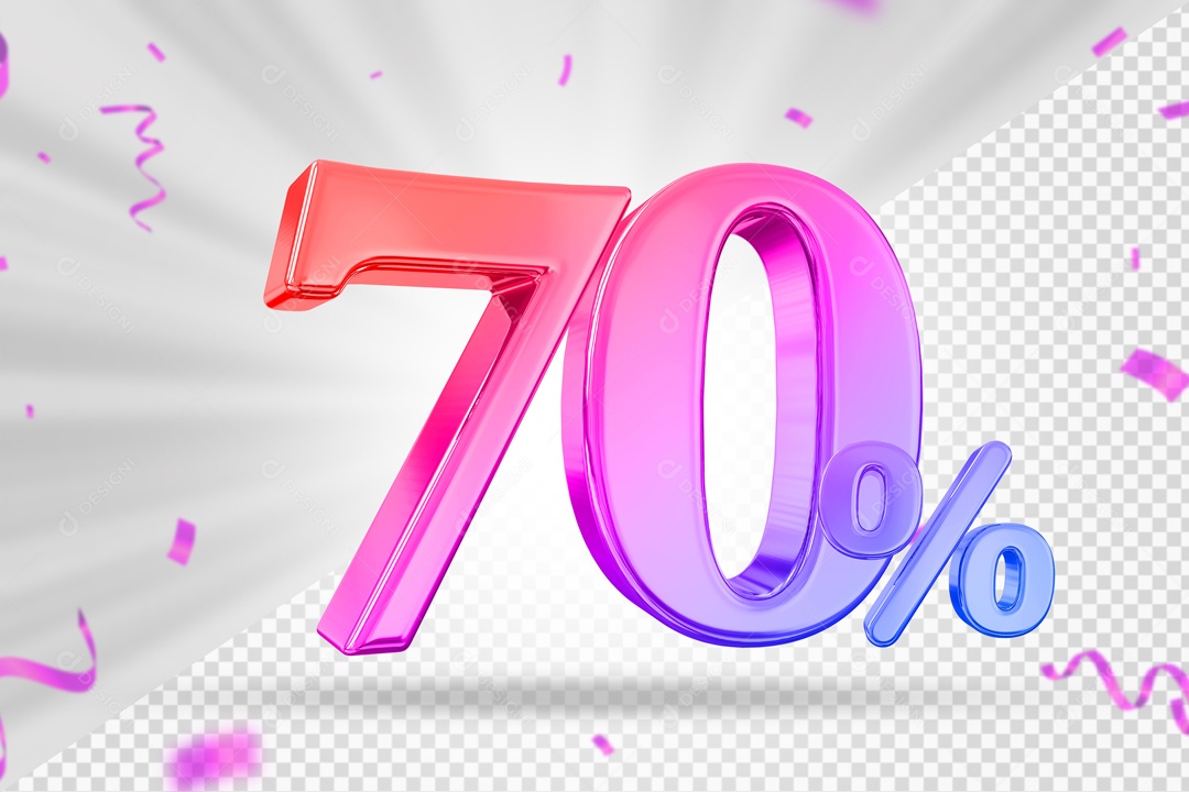 Colorful Number Of 70% 3D PSD Element