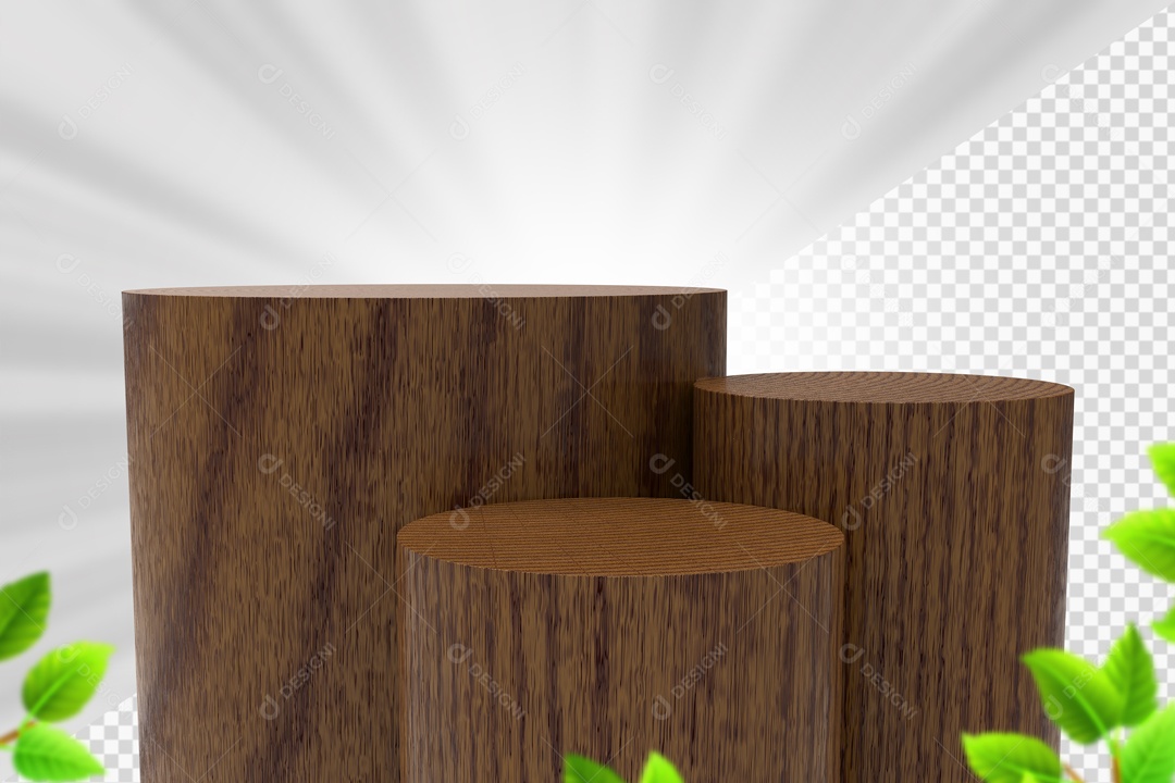 Troncos De Madeira Marrom Elemento 3D PSD