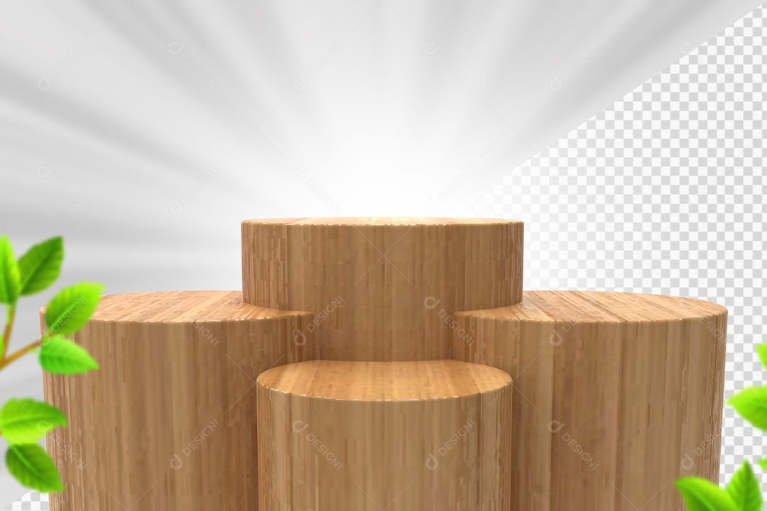 Troncos De Madeira Marrom Elemento 3D PSD