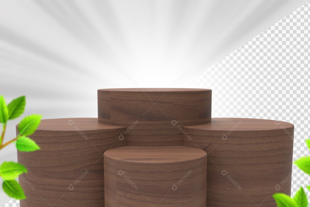 Troncos De Madeira Marrom Elemento 3D PSD