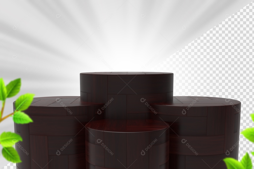 Troncos De Madeira Marrom Elemento 3D PSD