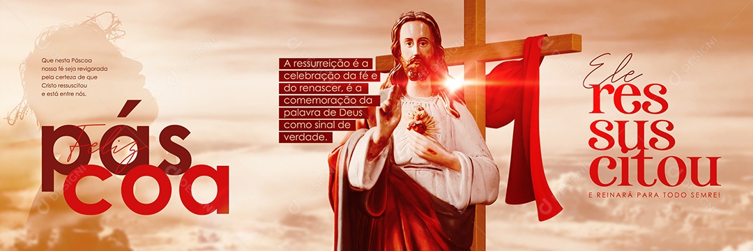 Carrossel Feliz Páscoa Social Media PSD Editável