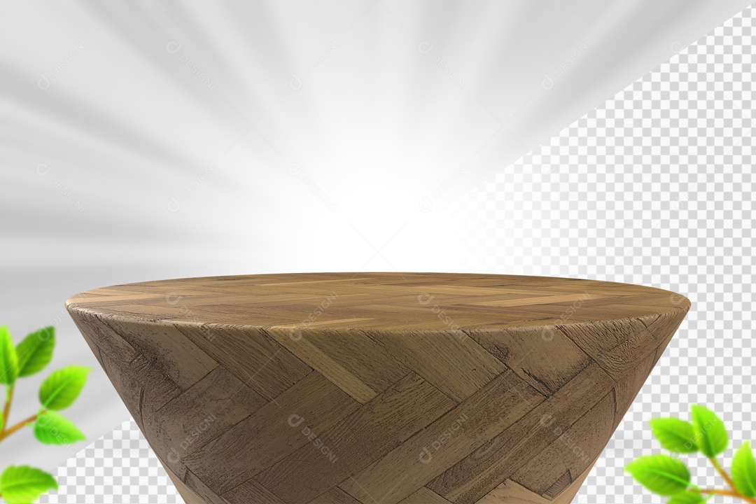 Podium De Madeira Elemento 3D PSD
