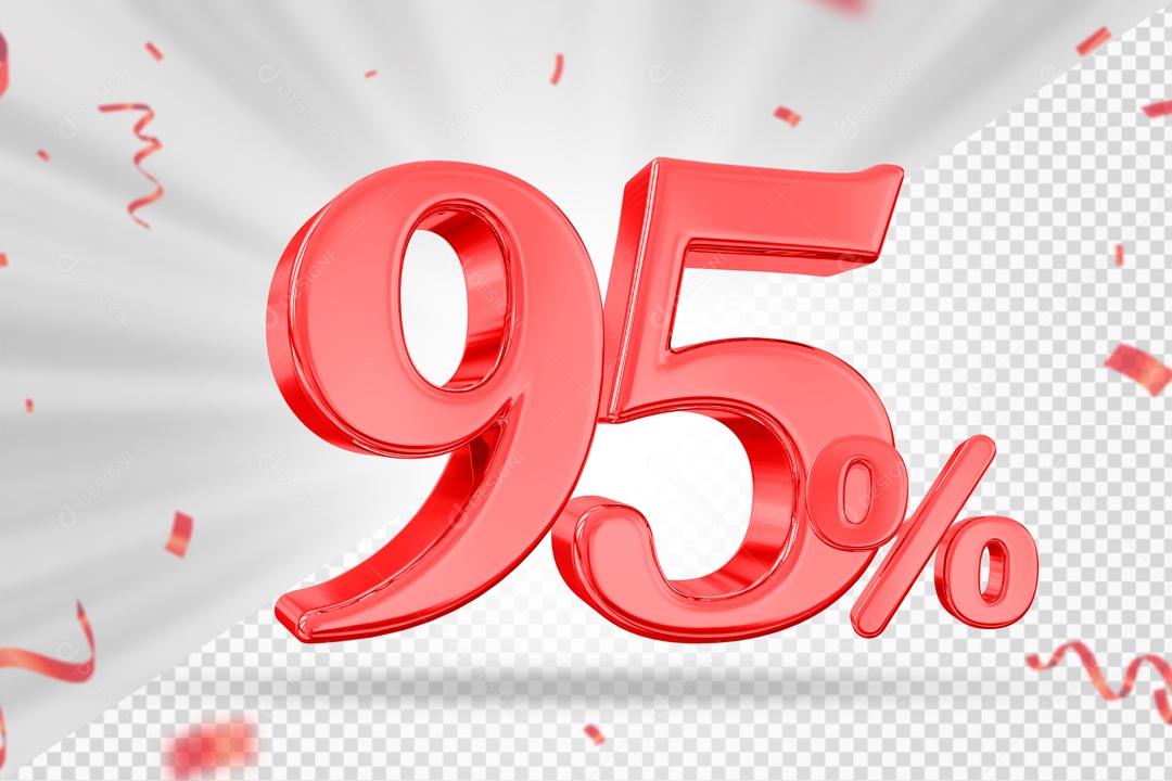 Numero Vermelho 95% De Desconto Elemento 3D PSD