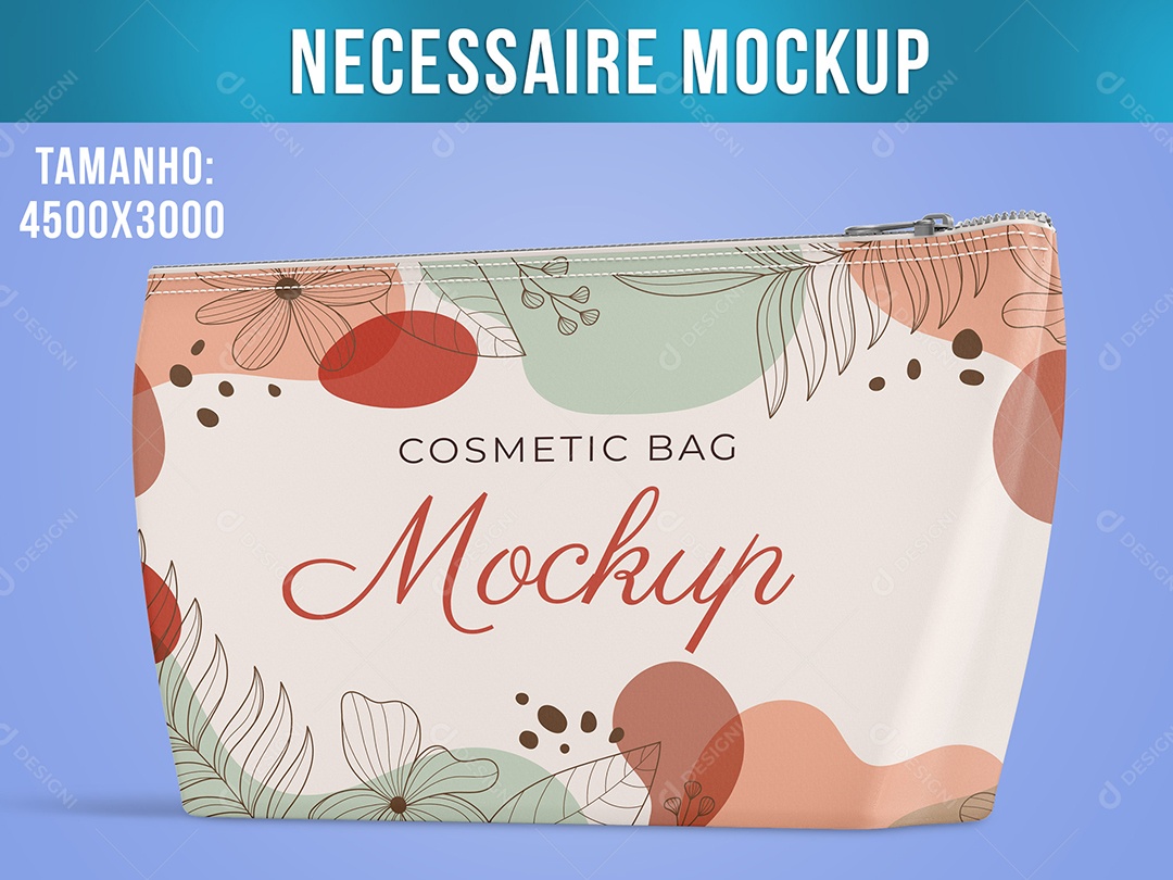 Necessaire Mockup Cosmético Bolsa PSD