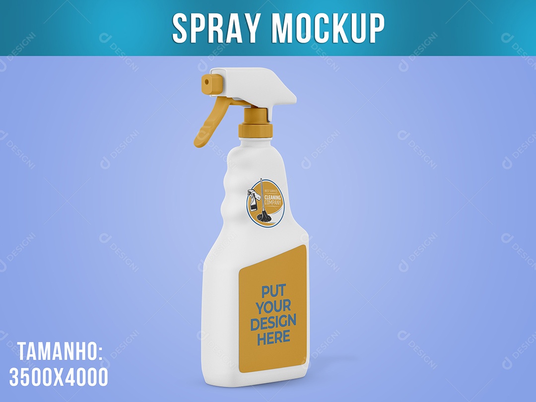 Spray Mockup Pulverizador Limpeza PSD