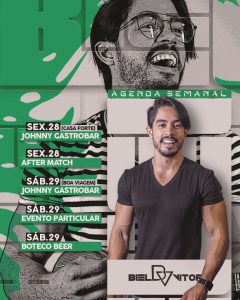 Flyer Agenda Semanal Biel Vitor Social Media PSD Editável
