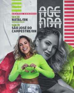 Flyer Agenda Semanal Artista Social Media PSD Editável