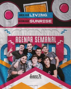 Flyer Agenda Semanal Souse7e Artista Social Media PSD Editável