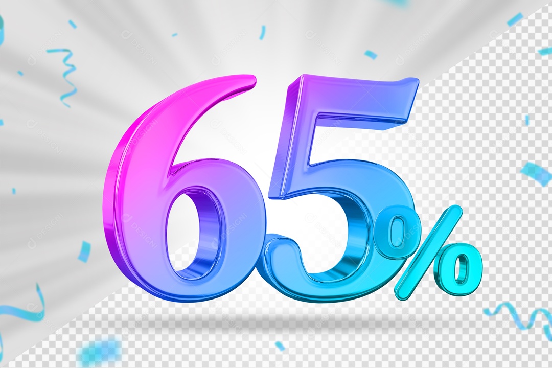 Numero Colorido 65% De Desconto Elemento 3D PSD