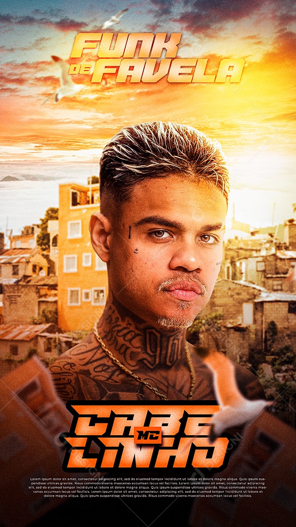 Story Flyer Funk da Favela Social Media PSD Editável