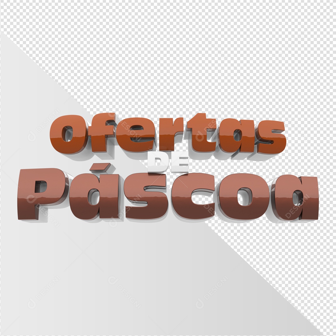 Texto 3D Ofertas De Páscoa Para Composição PSD