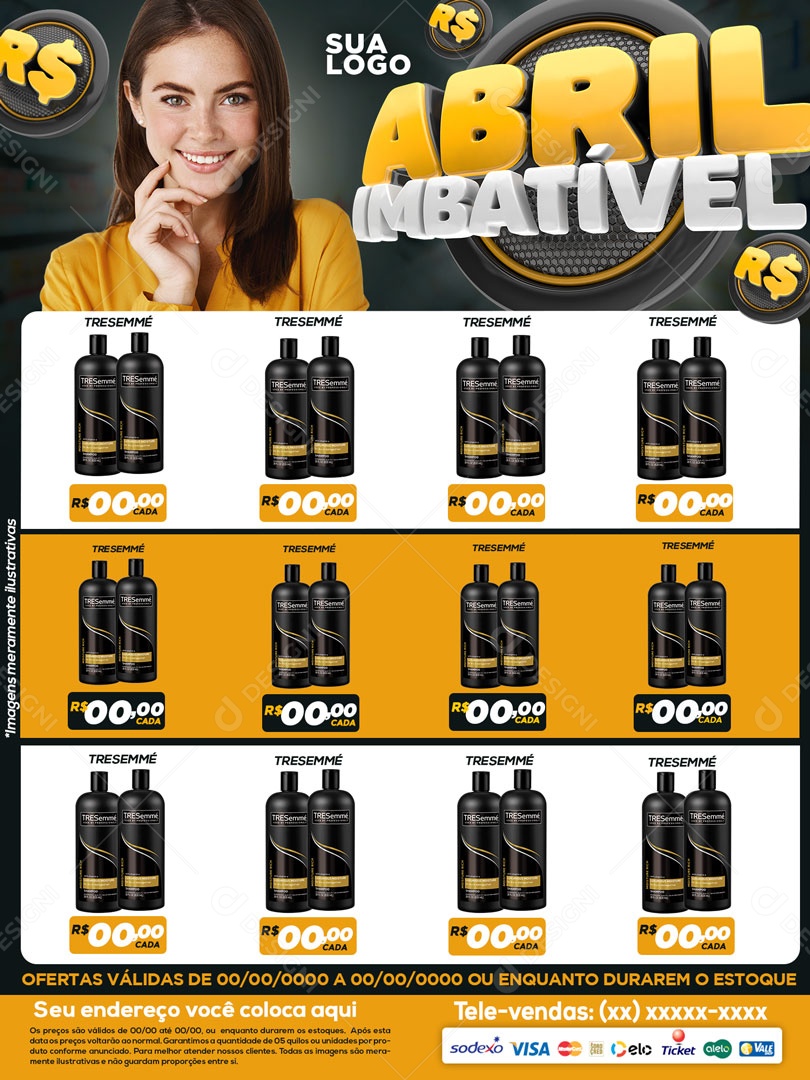 Encarte Abril Imbatível Venha Conferir Social Media PSD Editável