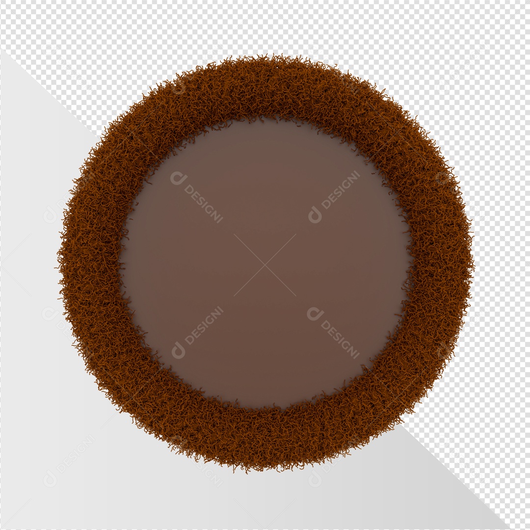 Elemento Circular Marrom Para Composição PSD