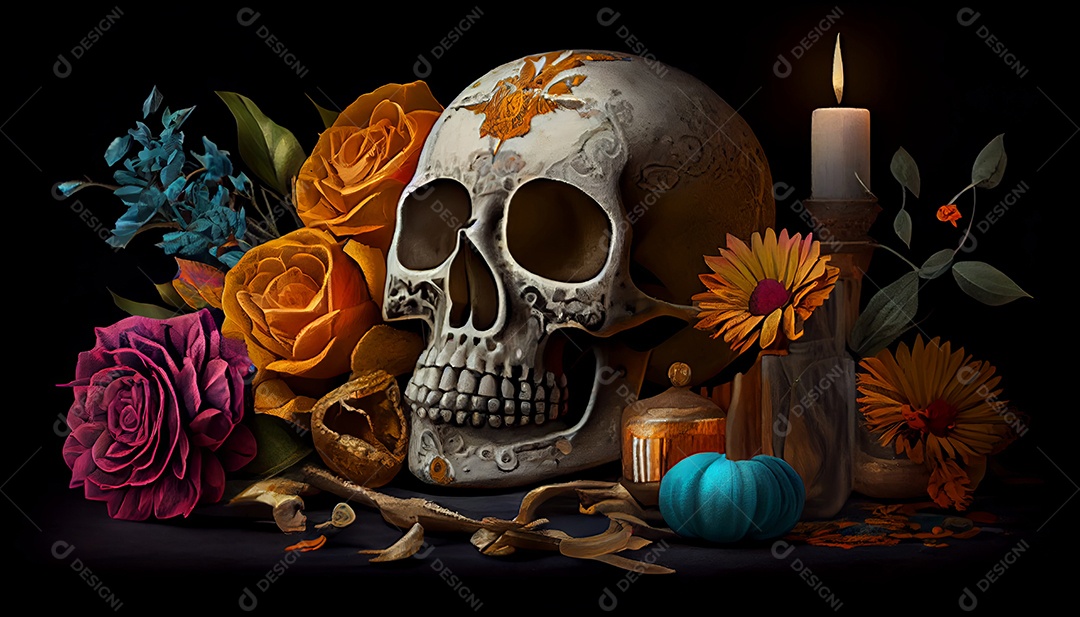 Dia dos Mortos, lembrando o falecido 1º de novembro.